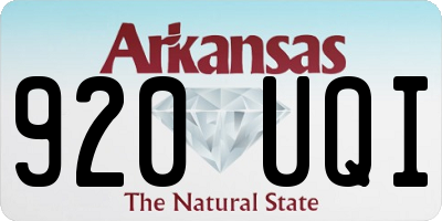 AR license plate 920UQI