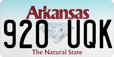 AR license plate 920UQK