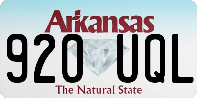 AR license plate 920UQL