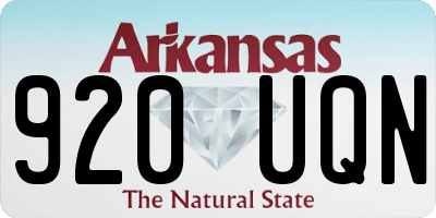 AR license plate 920UQN