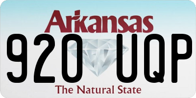 AR license plate 920UQP
