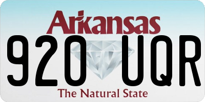 AR license plate 920UQR