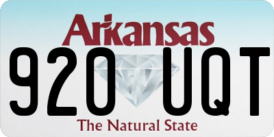 AR license plate 920UQT
