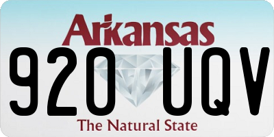 AR license plate 920UQV