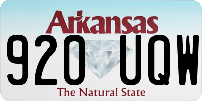 AR license plate 920UQW