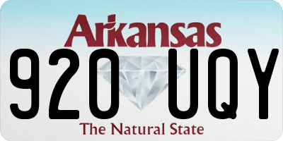 AR license plate 920UQY