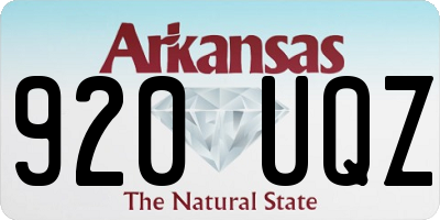 AR license plate 920UQZ