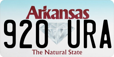 AR license plate 920URA