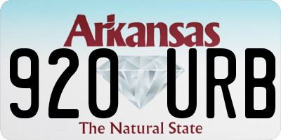 AR license plate 920URB