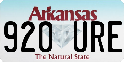 AR license plate 920URE