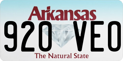 AR license plate 920VEO