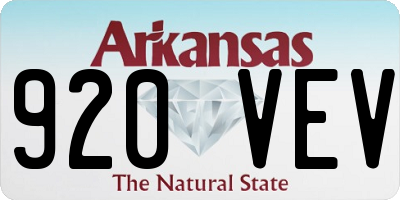 AR license plate 920VEV