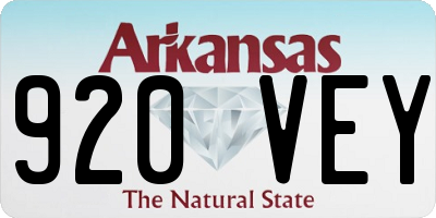 AR license plate 920VEY