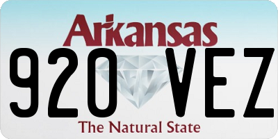 AR license plate 920VEZ