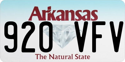 AR license plate 920VFV