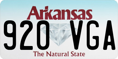 AR license plate 920VGA