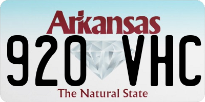 AR license plate 920VHC