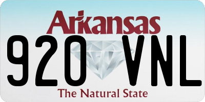AR license plate 920VNL