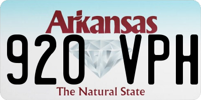 AR license plate 920VPH