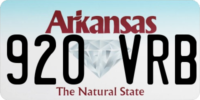 AR license plate 920VRB