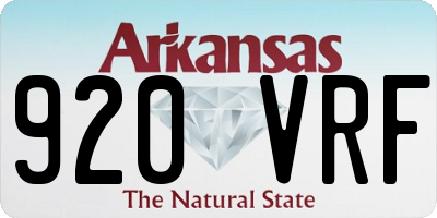 AR license plate 920VRF