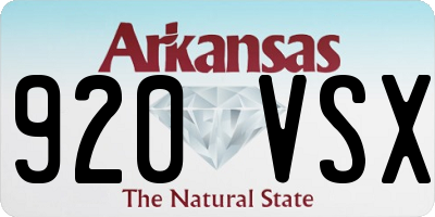 AR license plate 920VSX