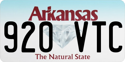 AR license plate 920VTC
