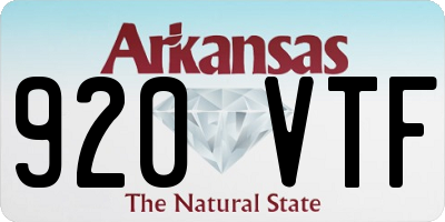 AR license plate 920VTF