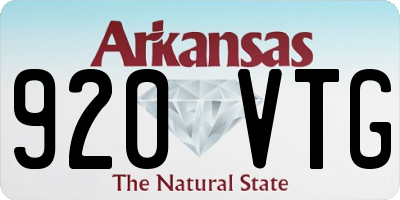 AR license plate 920VTG