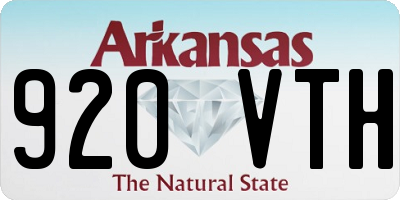 AR license plate 920VTH