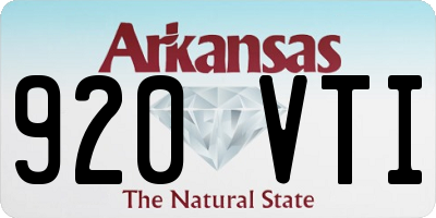 AR license plate 920VTI