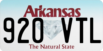 AR license plate 920VTL