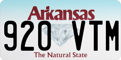 AR license plate 920VTM