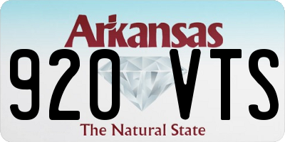 AR license plate 920VTS