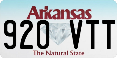 AR license plate 920VTT