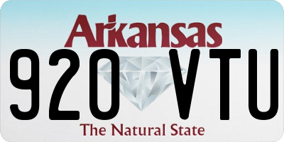 AR license plate 920VTU