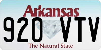 AR license plate 920VTV