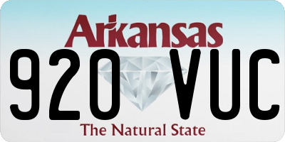AR license plate 920VUC