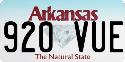 AR license plate 920VUE
