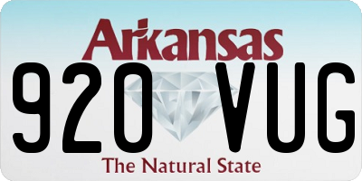 AR license plate 920VUG