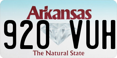 AR license plate 920VUH