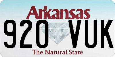 AR license plate 920VUK