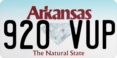 AR license plate 920VUP