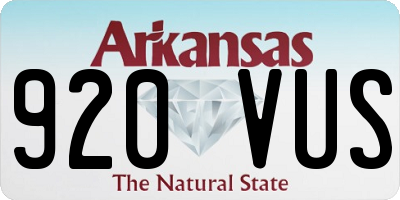 AR license plate 920VUS