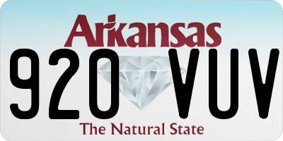 AR license plate 920VUV