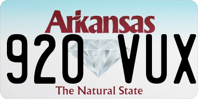 AR license plate 920VUX
