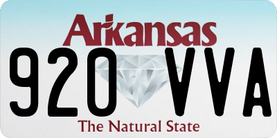 AR license plate 920VVA