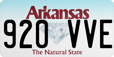 AR license plate 920VVE