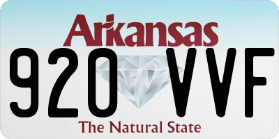 AR license plate 920VVF