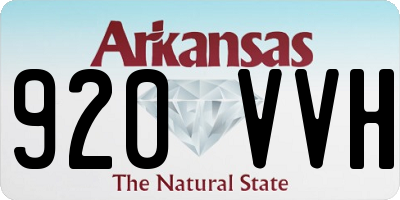 AR license plate 920VVH